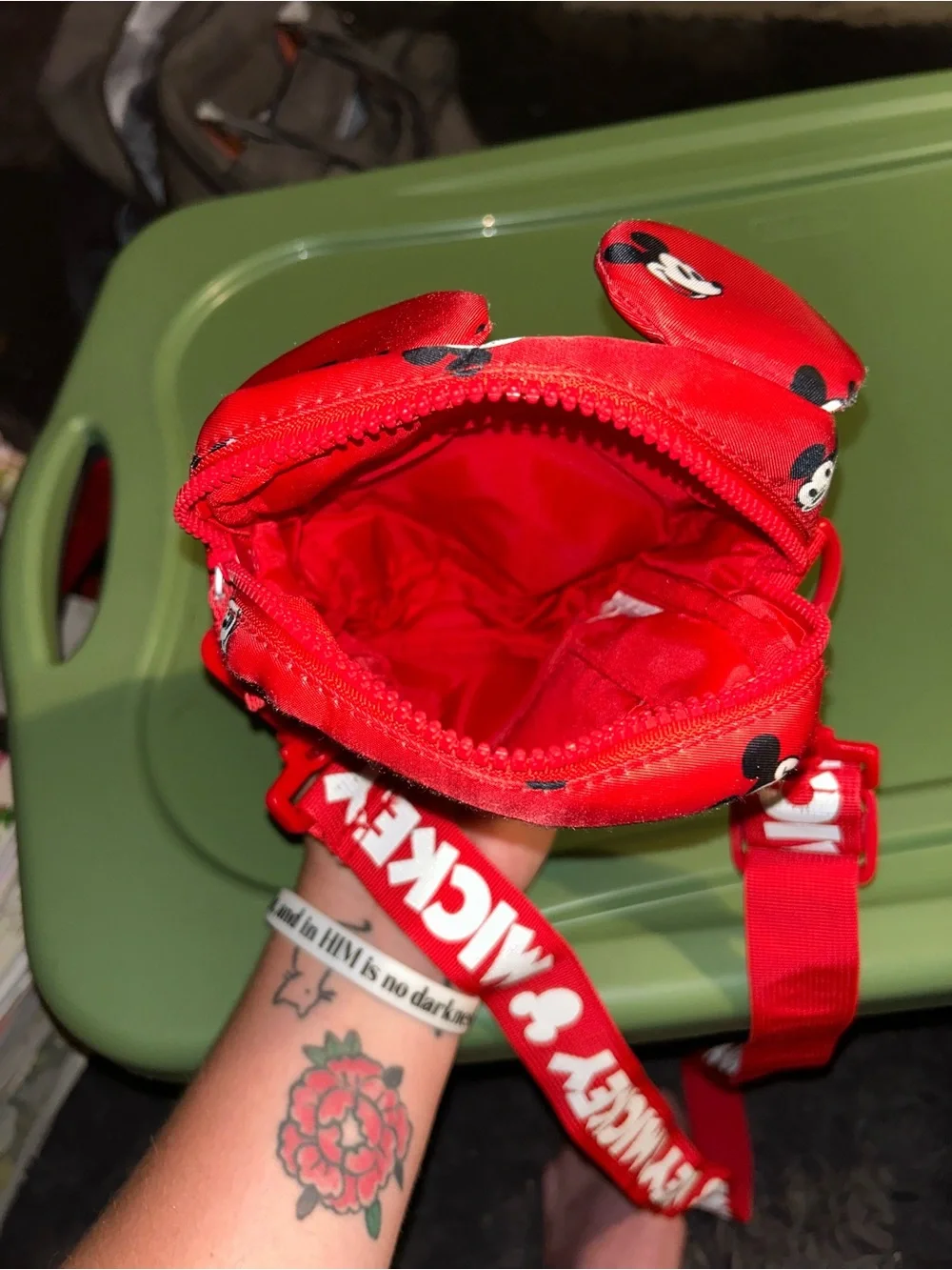 Disney Red Mickey Mouse Kids Crossbody Bag with Ear Details
